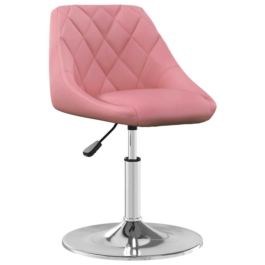 vidaXL Sillas de comedor giratorias 2 unidades terciopelo rosa