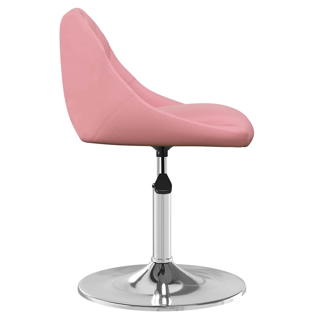 vidaXL Sillas de comedor giratorias 2 unidades terciopelo rosa