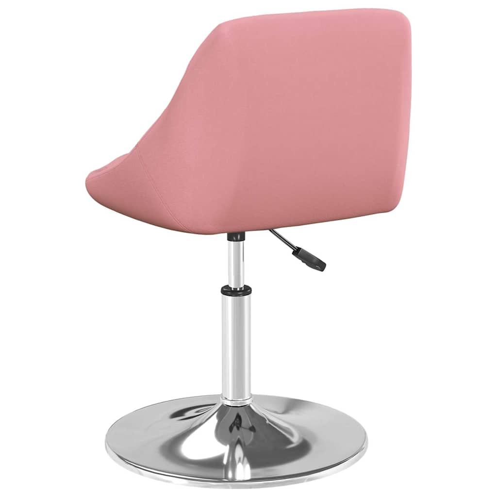 vidaXL Sillas de comedor giratorias 2 unidades terciopelo rosa