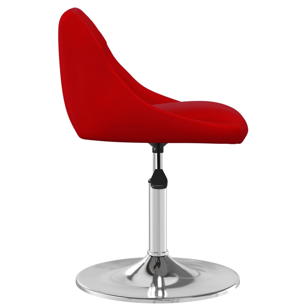 vidaXL Sillas de comedor giratorias 2 unidades terciopelo rojo tinto