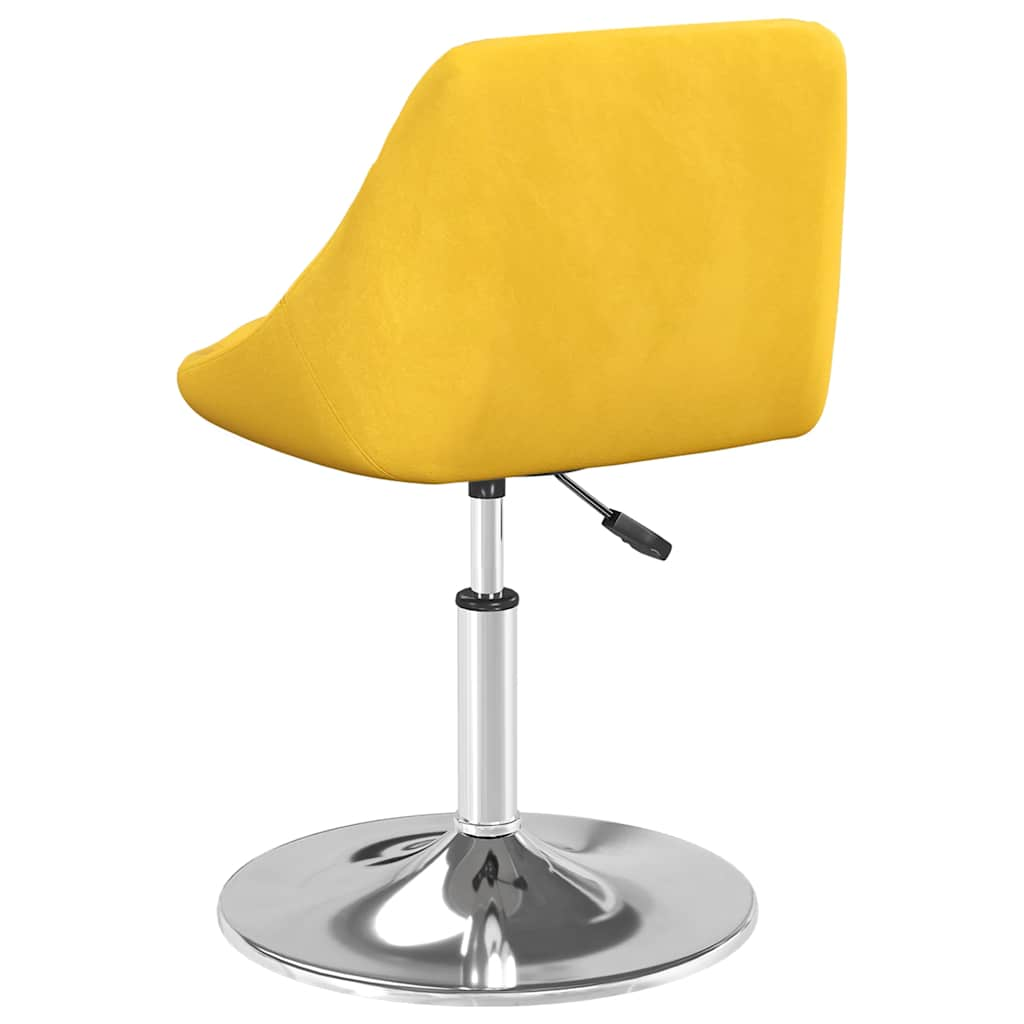 vidaXL Sillas de comedor giratorias 2 uds terciopelo amarillo mostaza