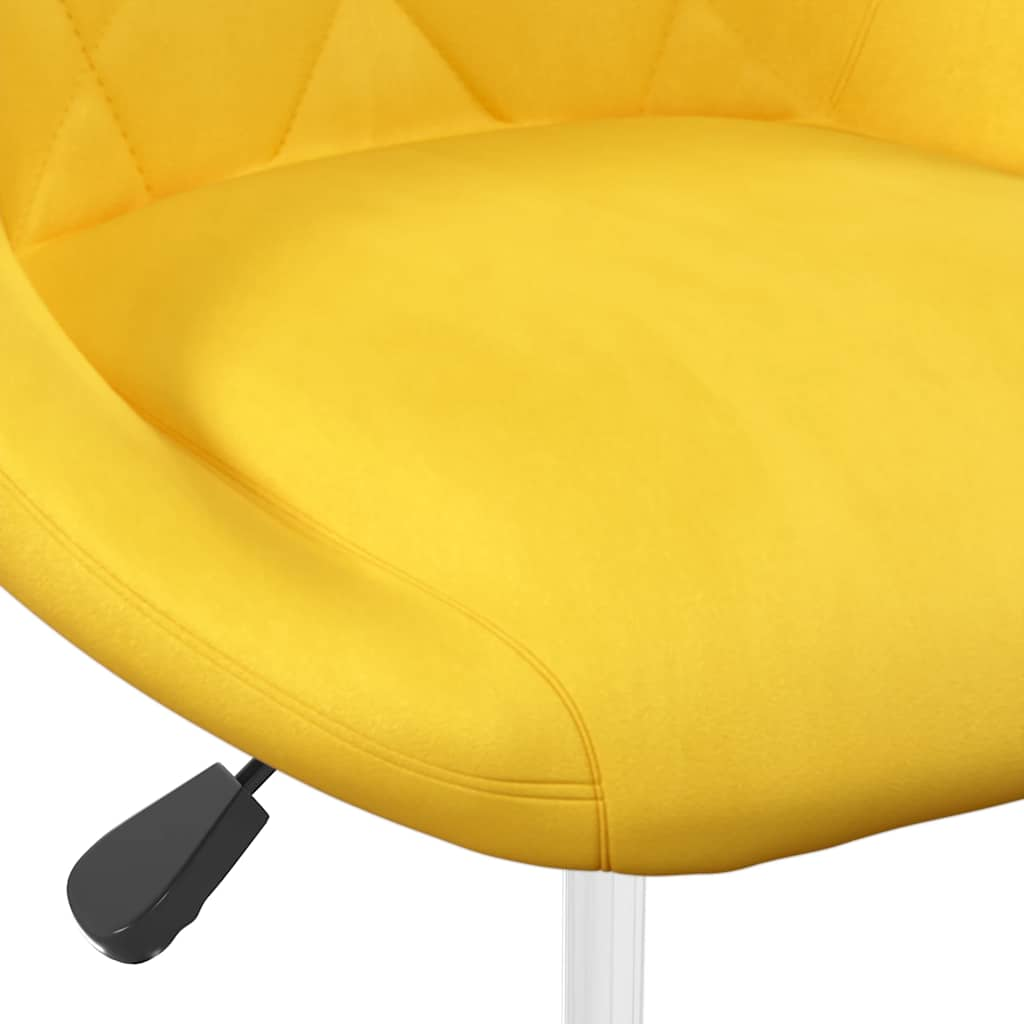 vidaXL Sillas de comedor giratorias 2 uds terciopelo amarillo mostaza