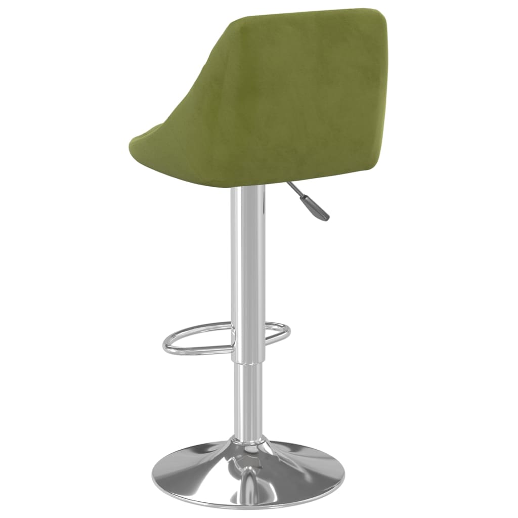 vidaXL Taburete de cocina de terciopelo verde claro