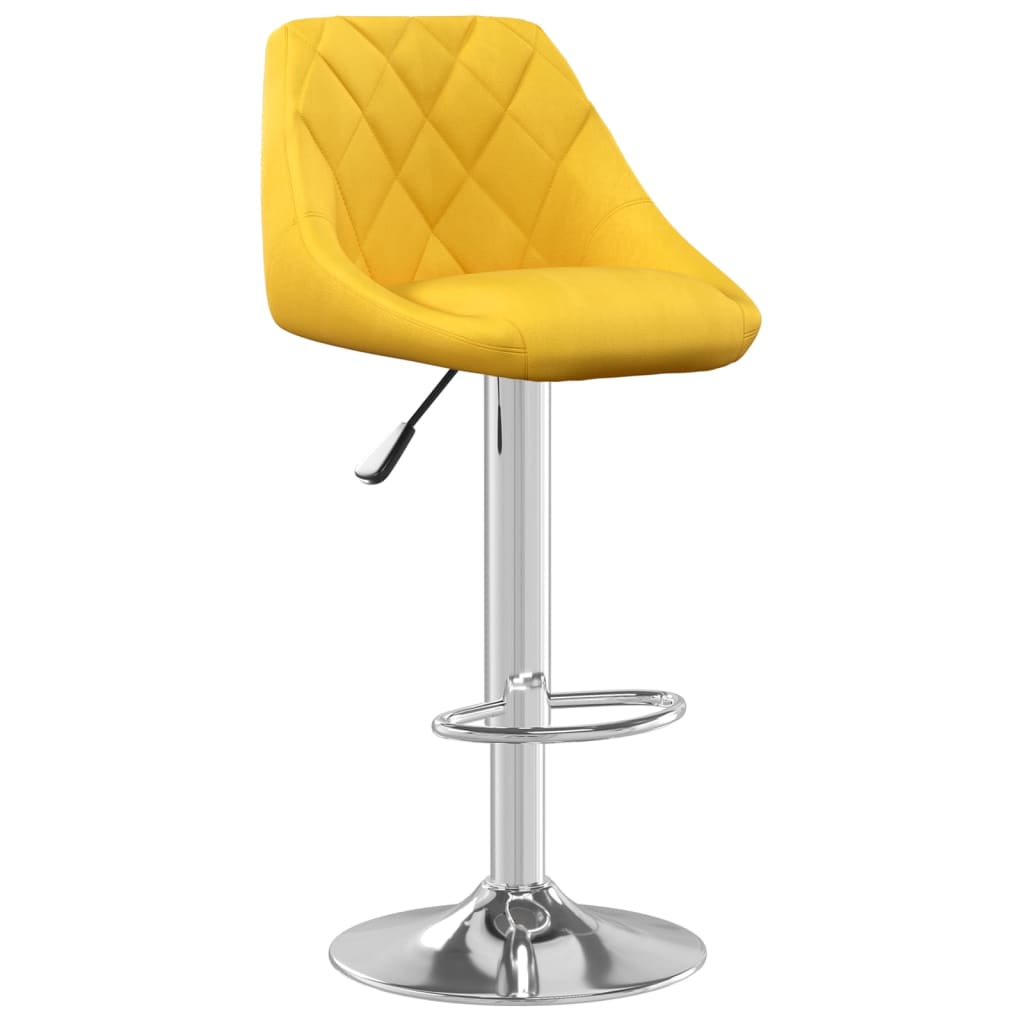 vidaXL Taburete de bar de terciopelo amarillo mostaza