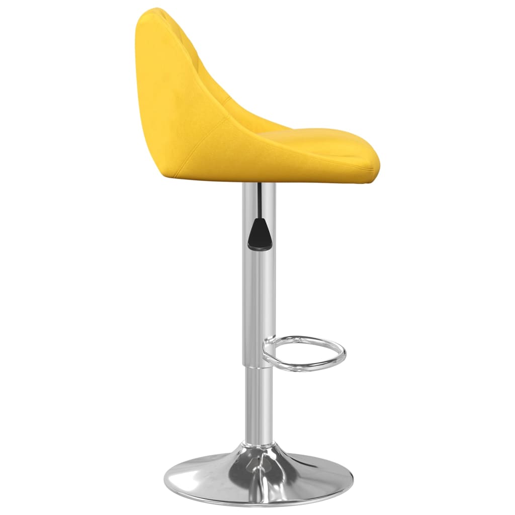 vidaXL Taburete de bar de terciopelo amarillo mostaza