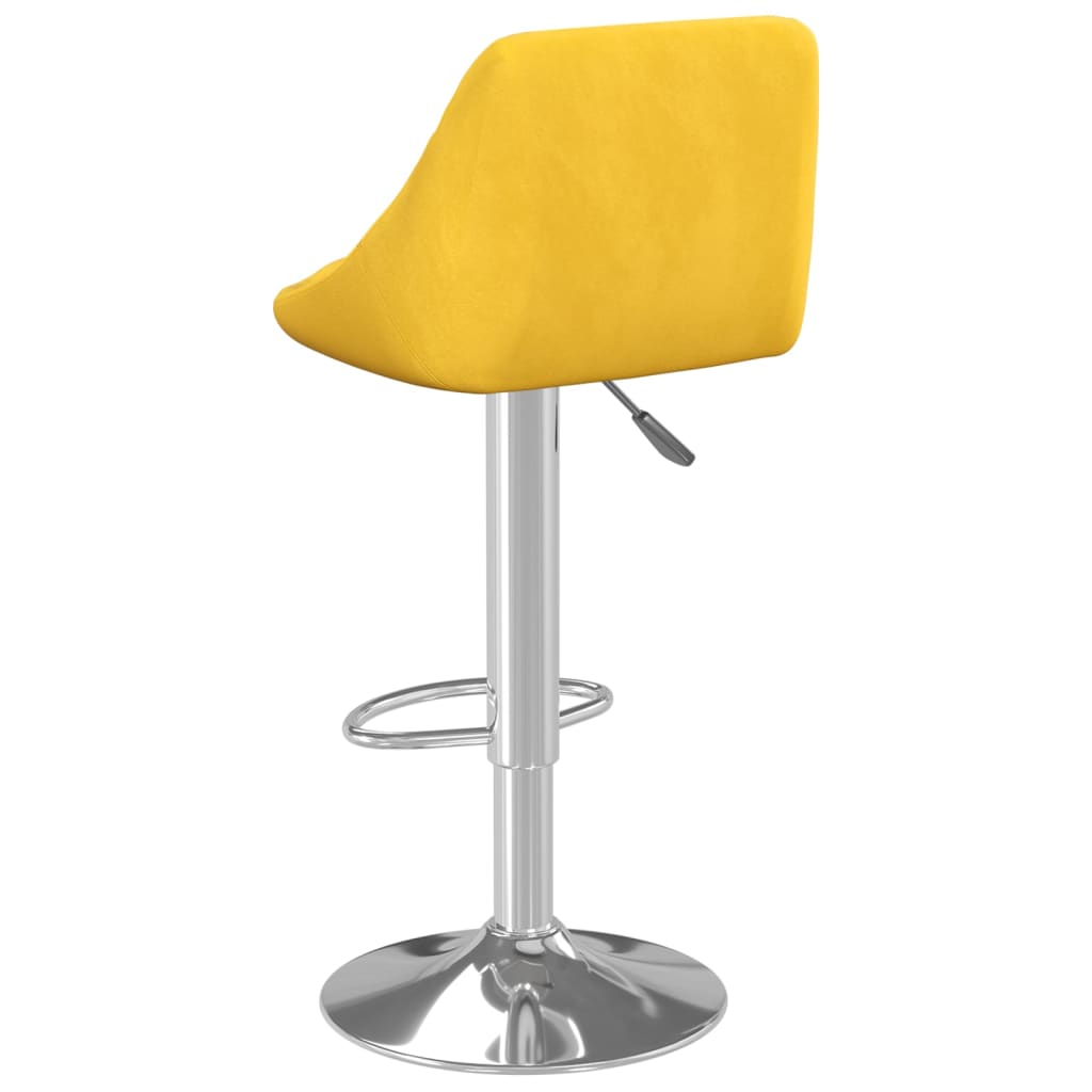 vidaXL Taburete de bar de terciopelo amarillo mostaza