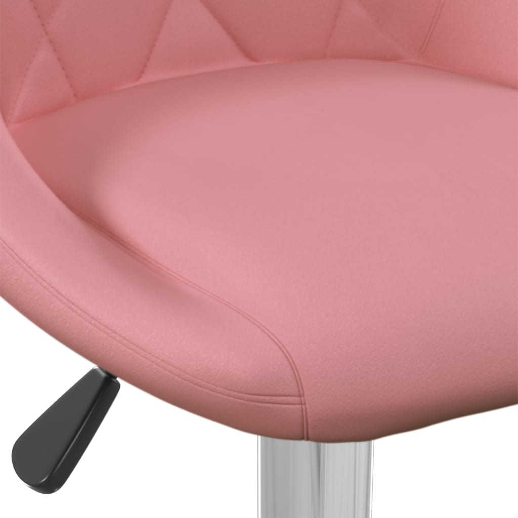 vidaXL Taburete de cocina 2 unidades de terciopelo rosa