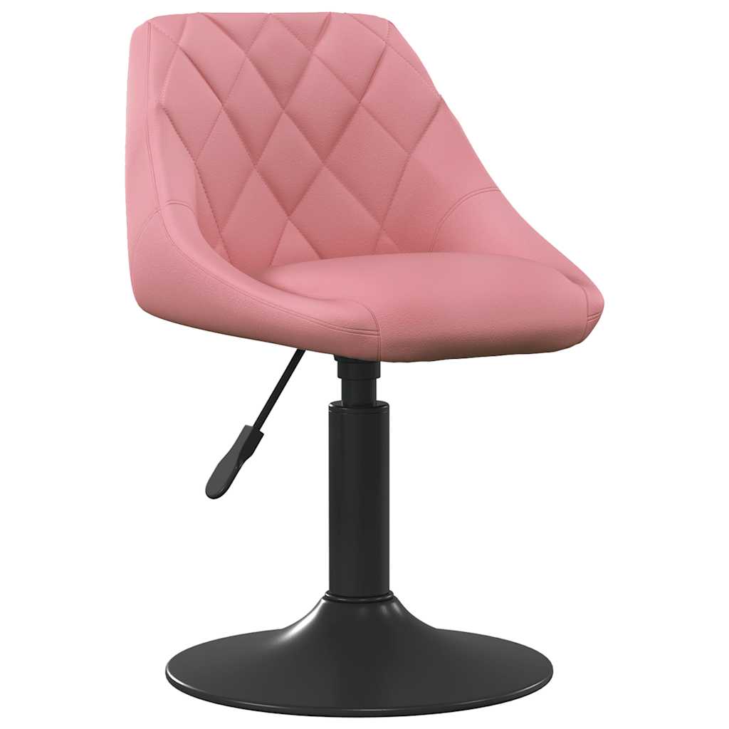 vidaXL Sillas de comedor giratorias 2 unidades terciopelo rosa