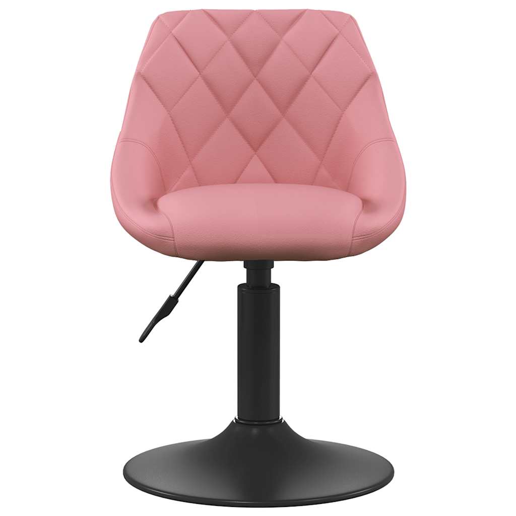 vidaXL Sillas de comedor giratorias 2 unidades terciopelo rosa