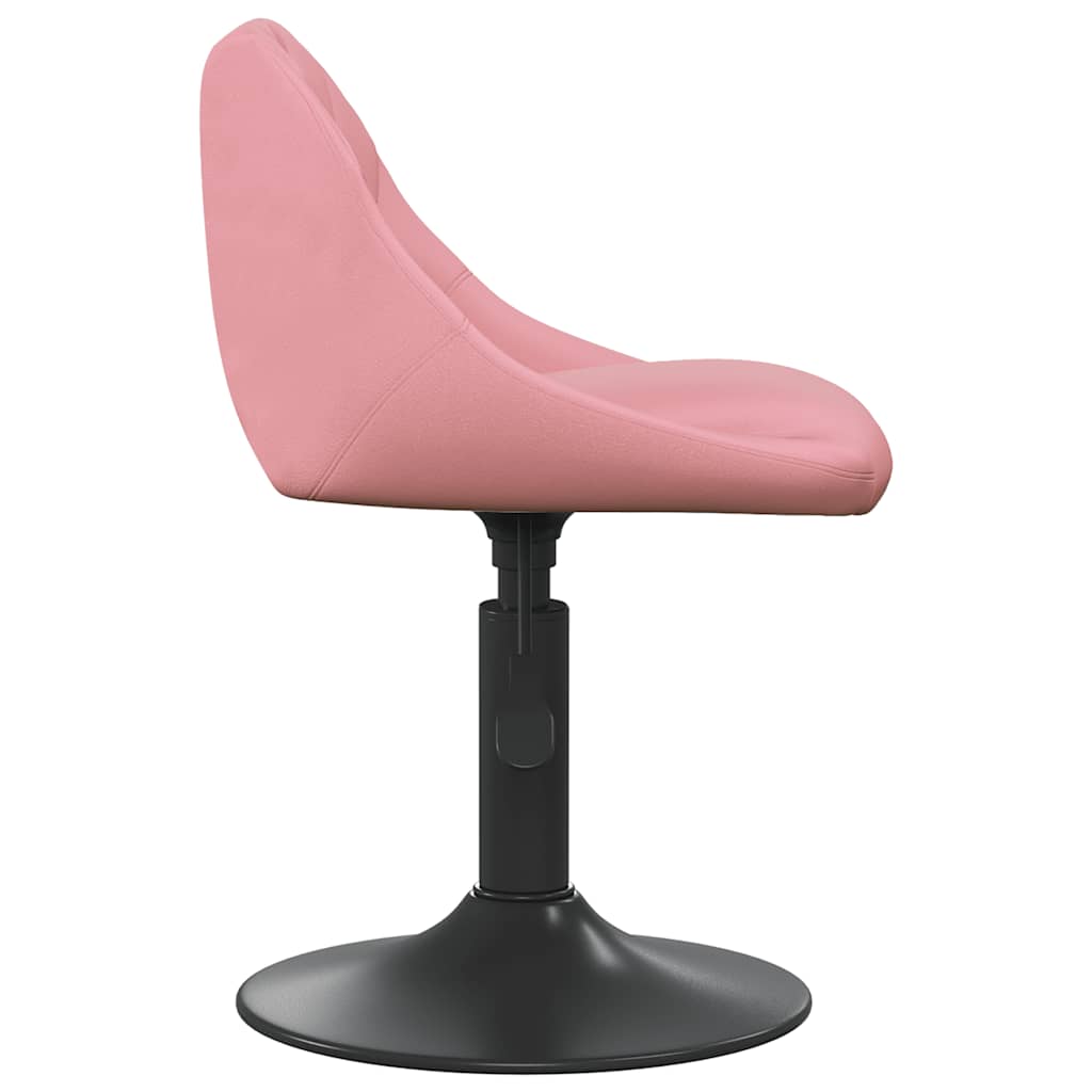 vidaXL Sillas de comedor giratorias 2 unidades terciopelo rosa