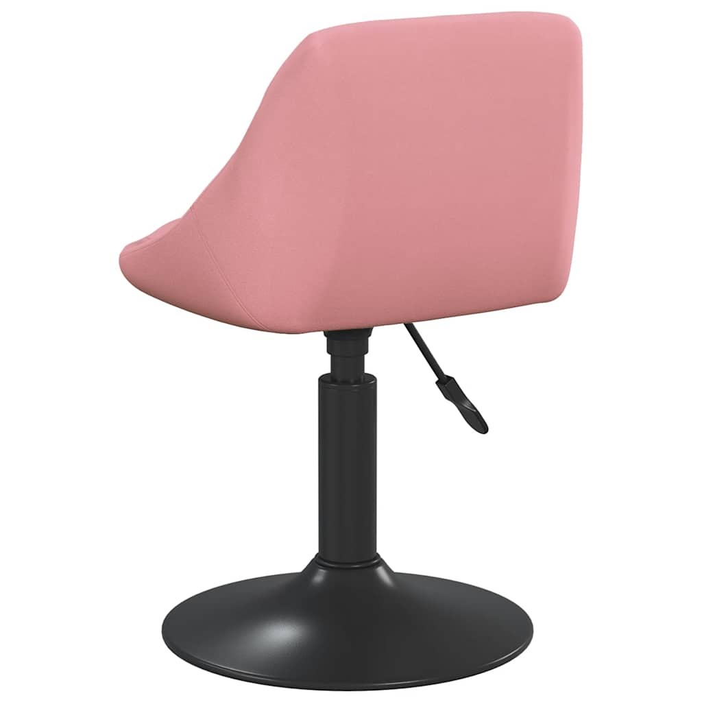 vidaXL Sillas de comedor giratorias 2 unidades terciopelo rosa