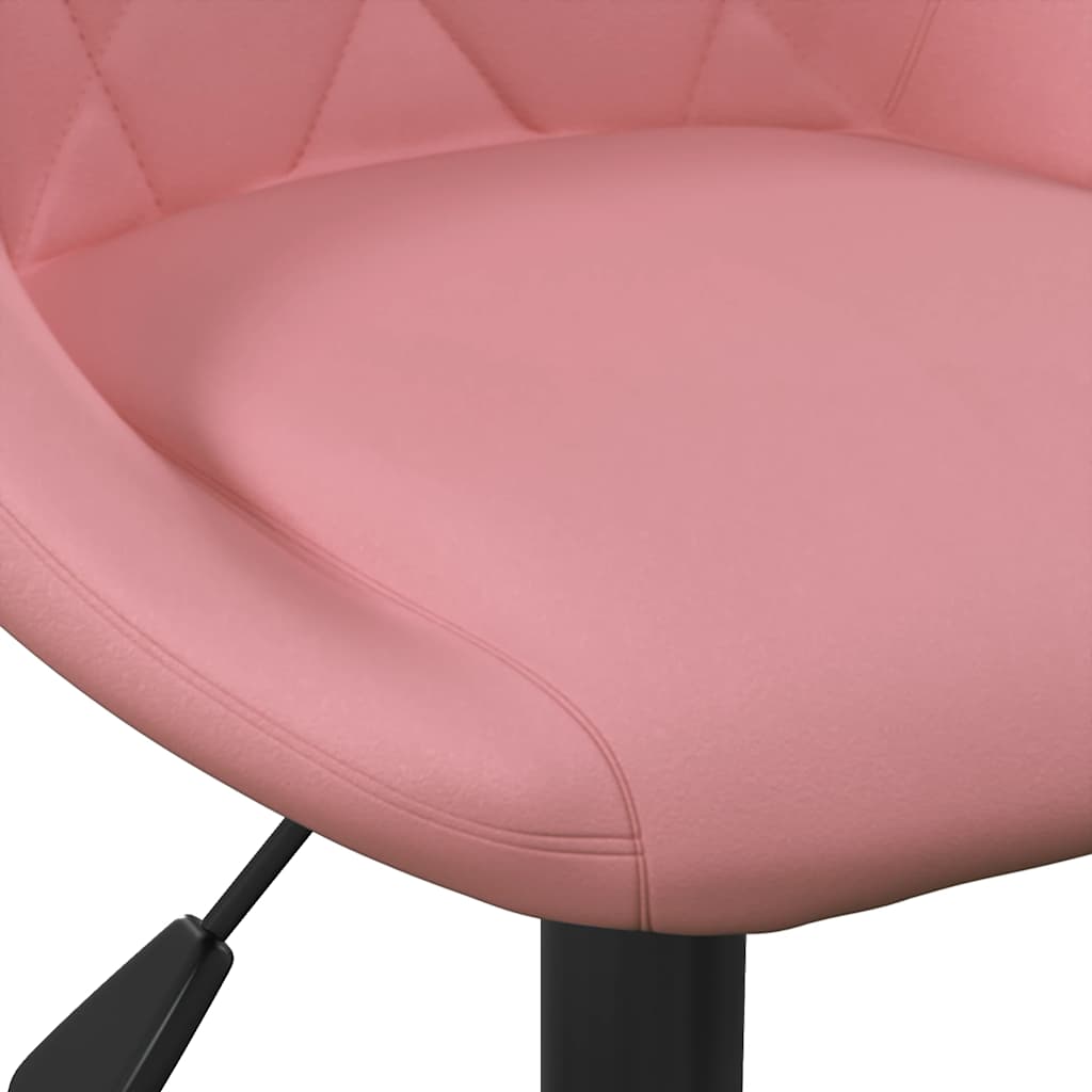 vidaXL Sillas de comedor giratorias 2 unidades terciopelo rosa