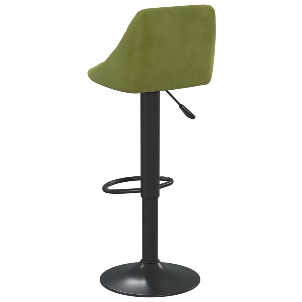 vidaXL Taburete de cocina de terciopelo verde claro