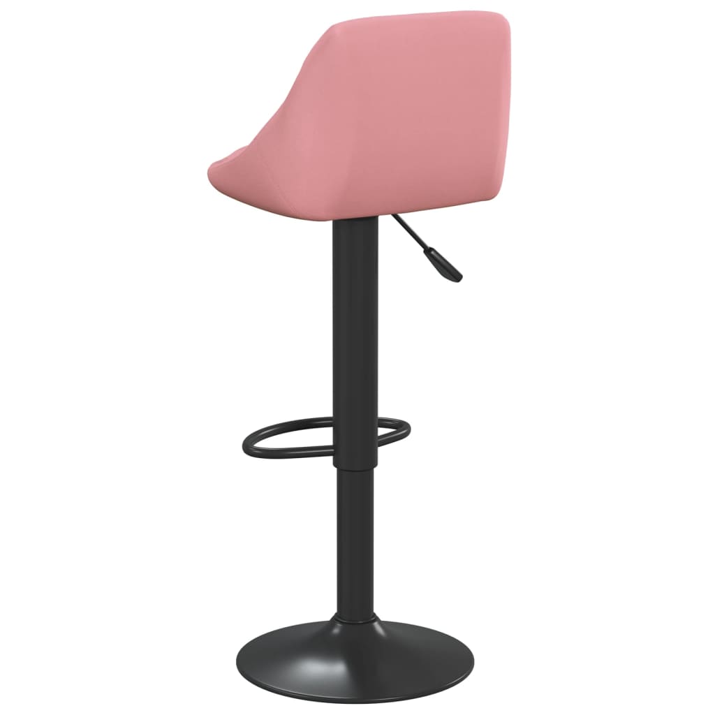 vidaXL Taburete de cocina de terciopelo rosa