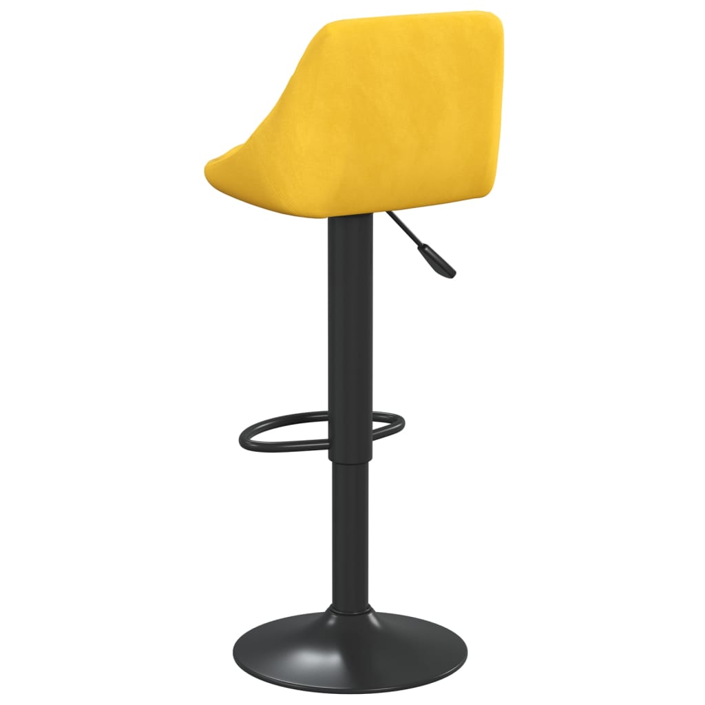 vidaXL Taburete de cocina de terciopelo amarillo mostaza