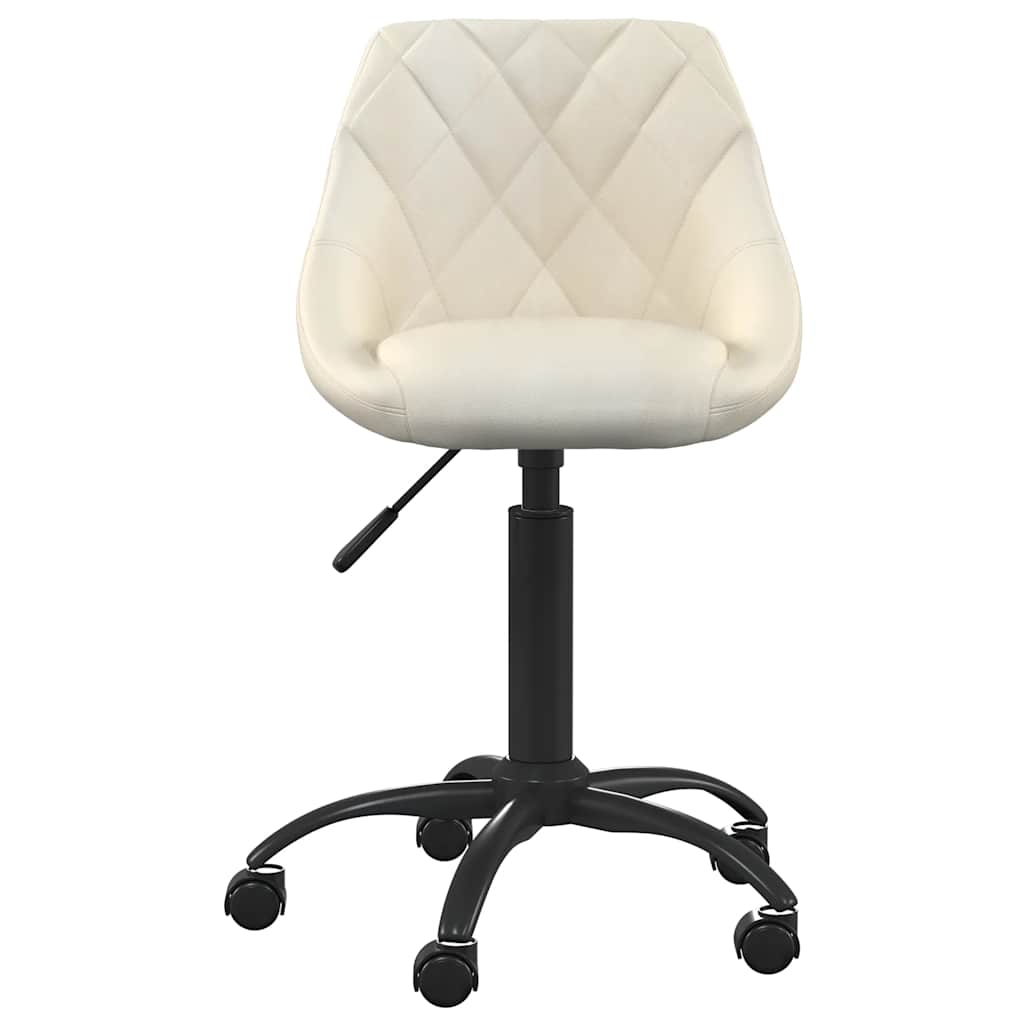 vidaXL Silla de comedor de terciopelo crema