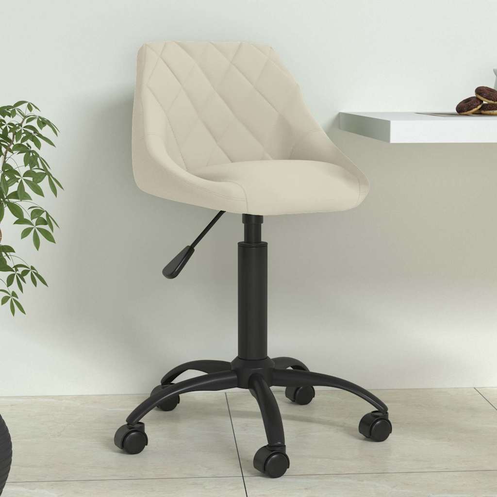 vidaXL Silla de comedor de terciopelo crema