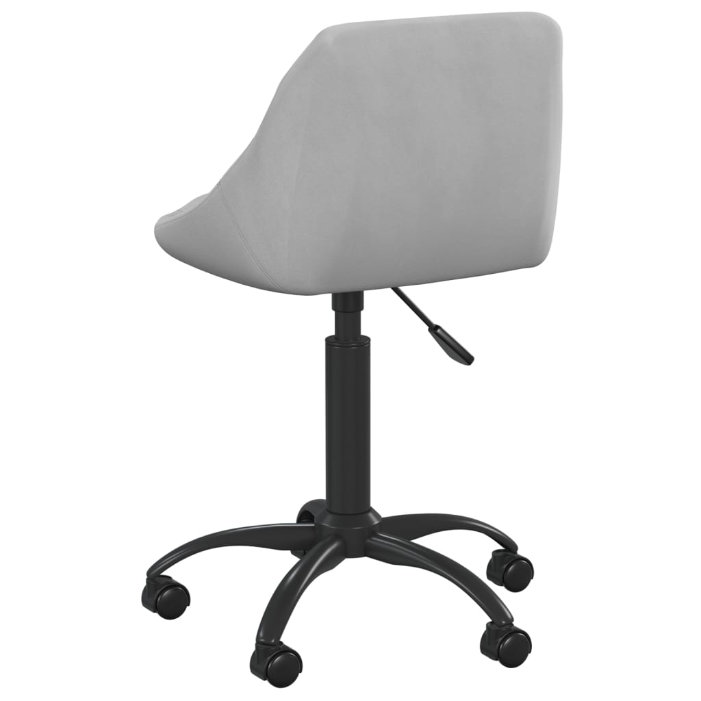 vidaXL Silla de comedor de terciopelo gris claro