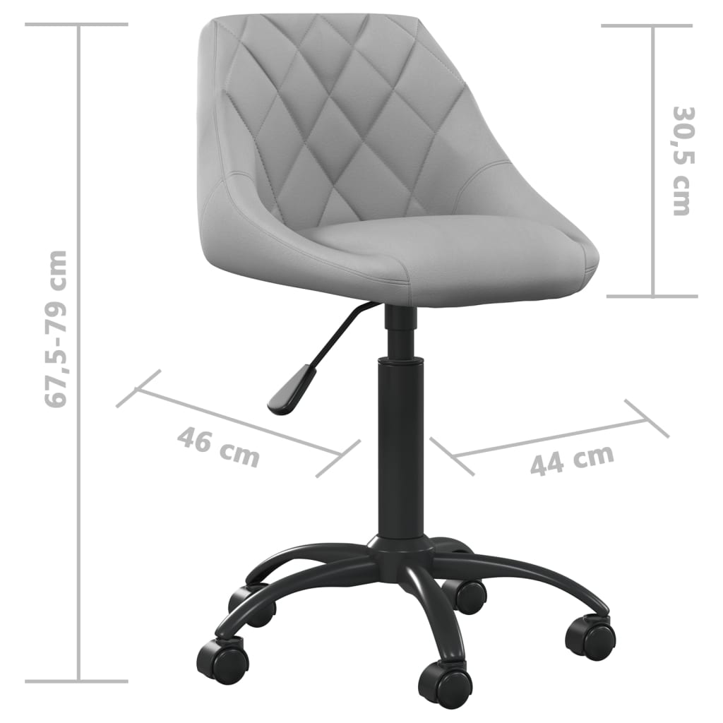 vidaXL Silla de comedor de terciopelo gris claro