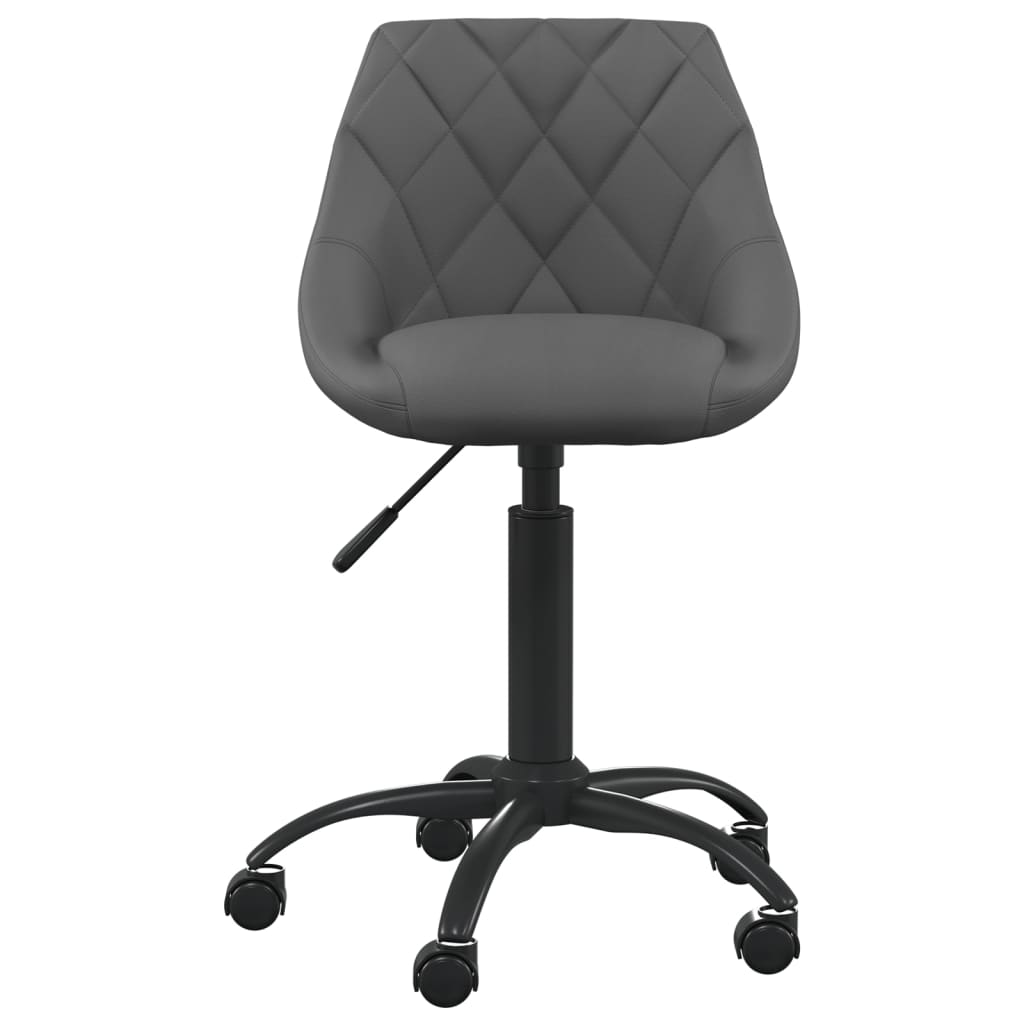 vidaXL Silla de comedor de terciopelo gris oscuro