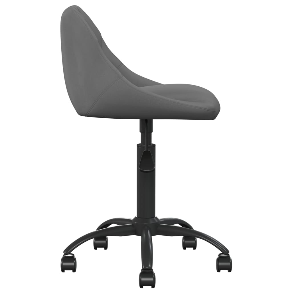 vidaXL Silla de comedor de terciopelo gris oscuro