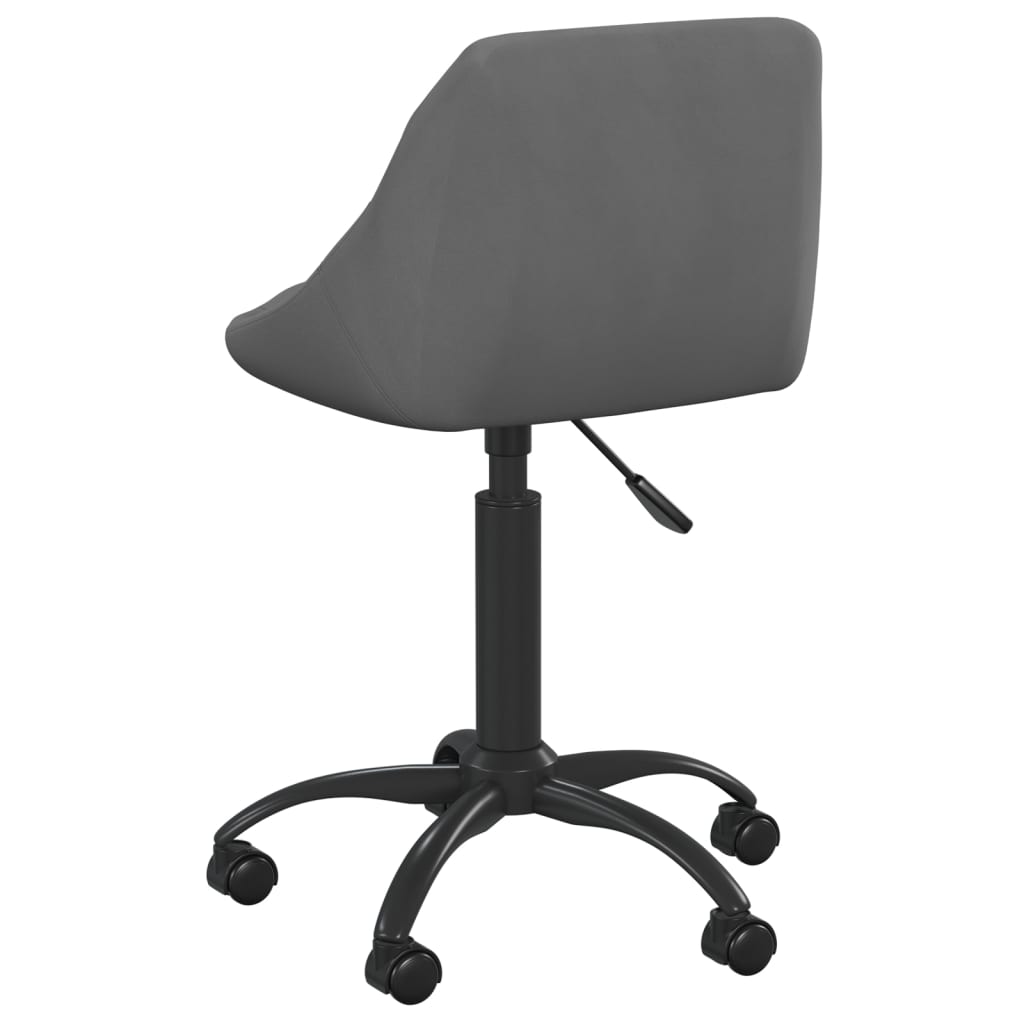 vidaXL Silla de comedor de terciopelo gris oscuro