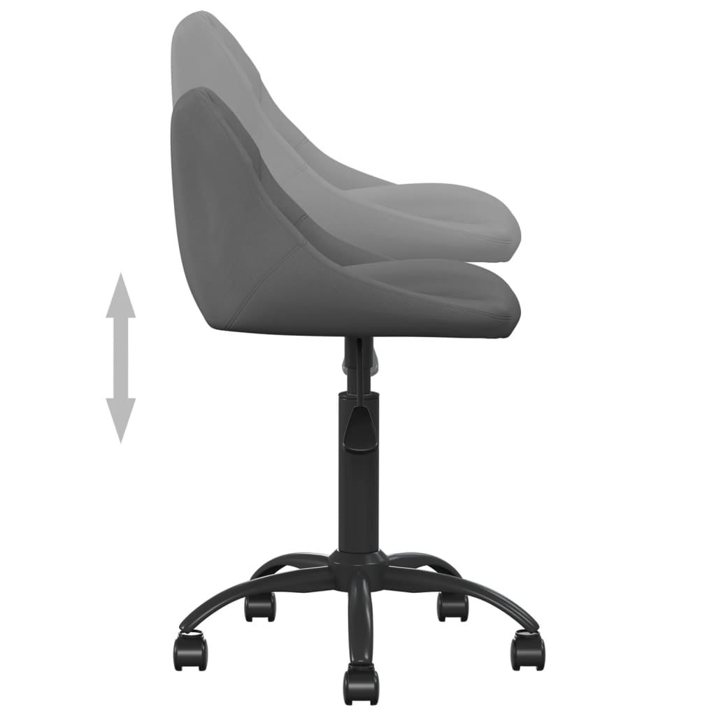 vidaXL Silla de comedor de terciopelo gris oscuro