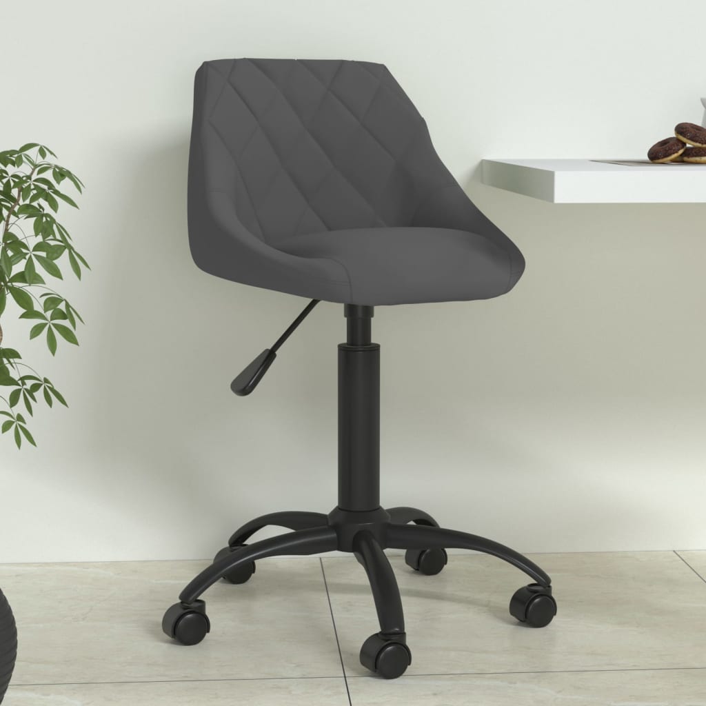 vidaXL Silla de comedor de terciopelo gris oscuro