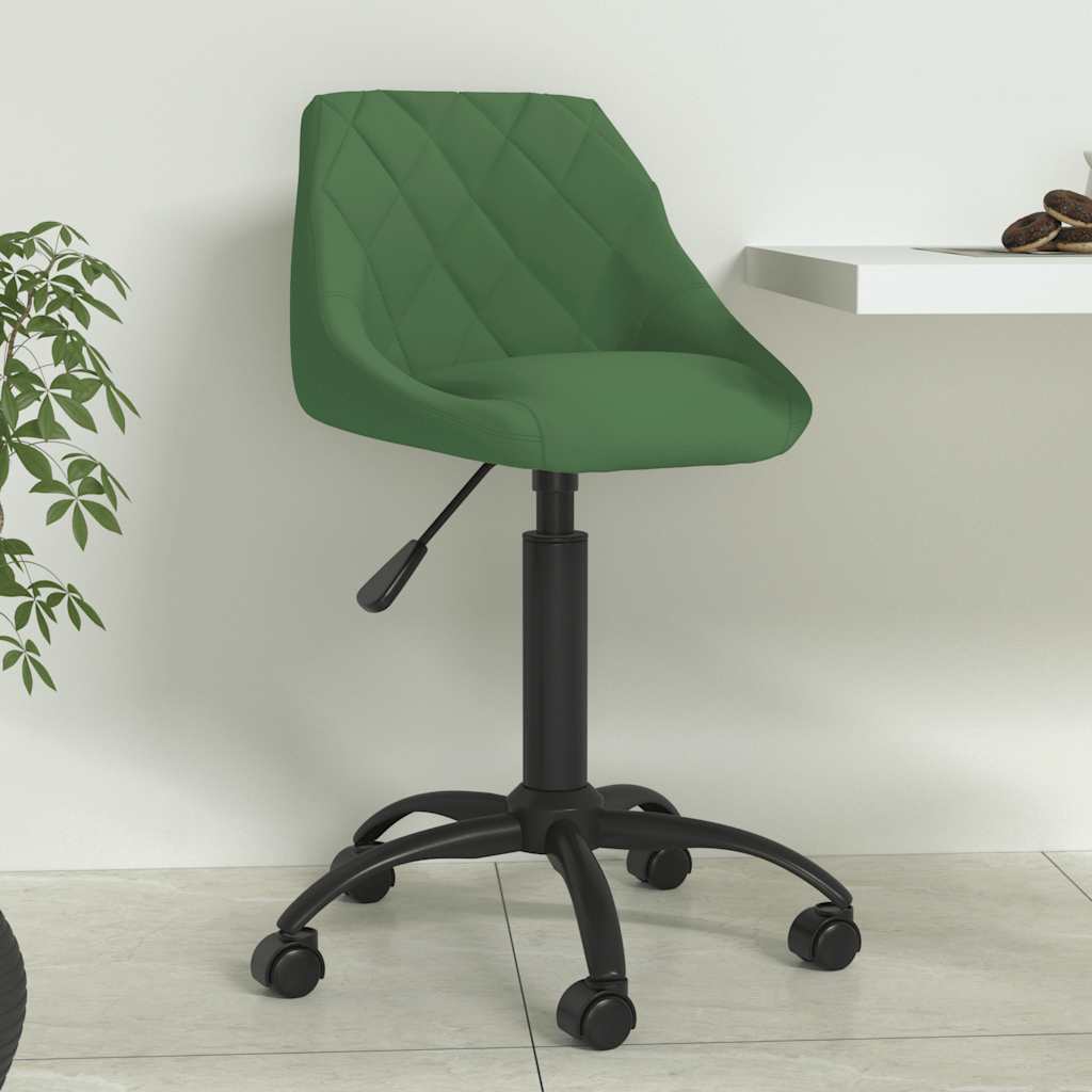 vidaXL Silla de comedor de terciopelo verde oscuro