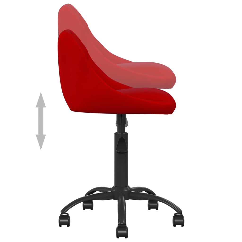 vidaXL Silla de comedor terciopelo rojo tinto