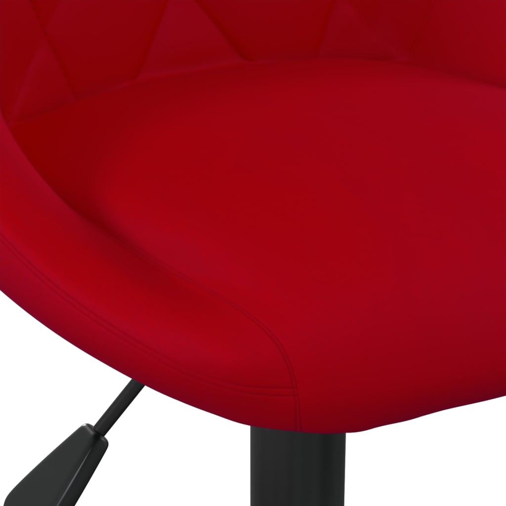 vidaXL Silla de comedor terciopelo rojo tinto