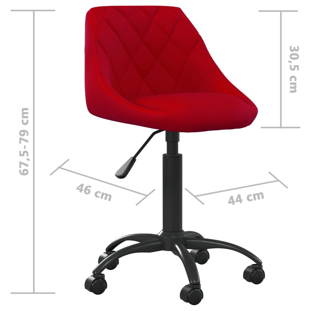 vidaXL Silla de comedor terciopelo rojo tinto