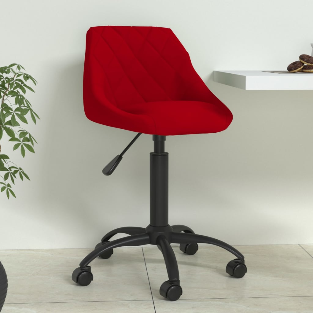 vidaXL Silla de comedor terciopelo rojo tinto