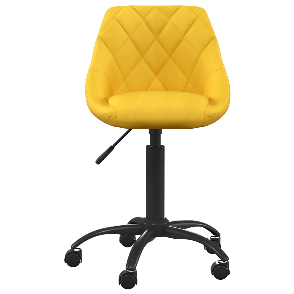 vidaXL Silla de comedor de terciopelo amarillo mostaza