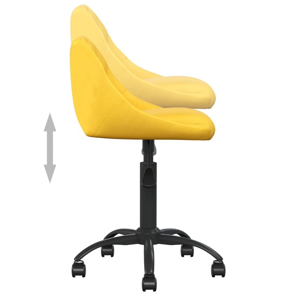 vidaXL Silla de comedor de terciopelo amarillo mostaza