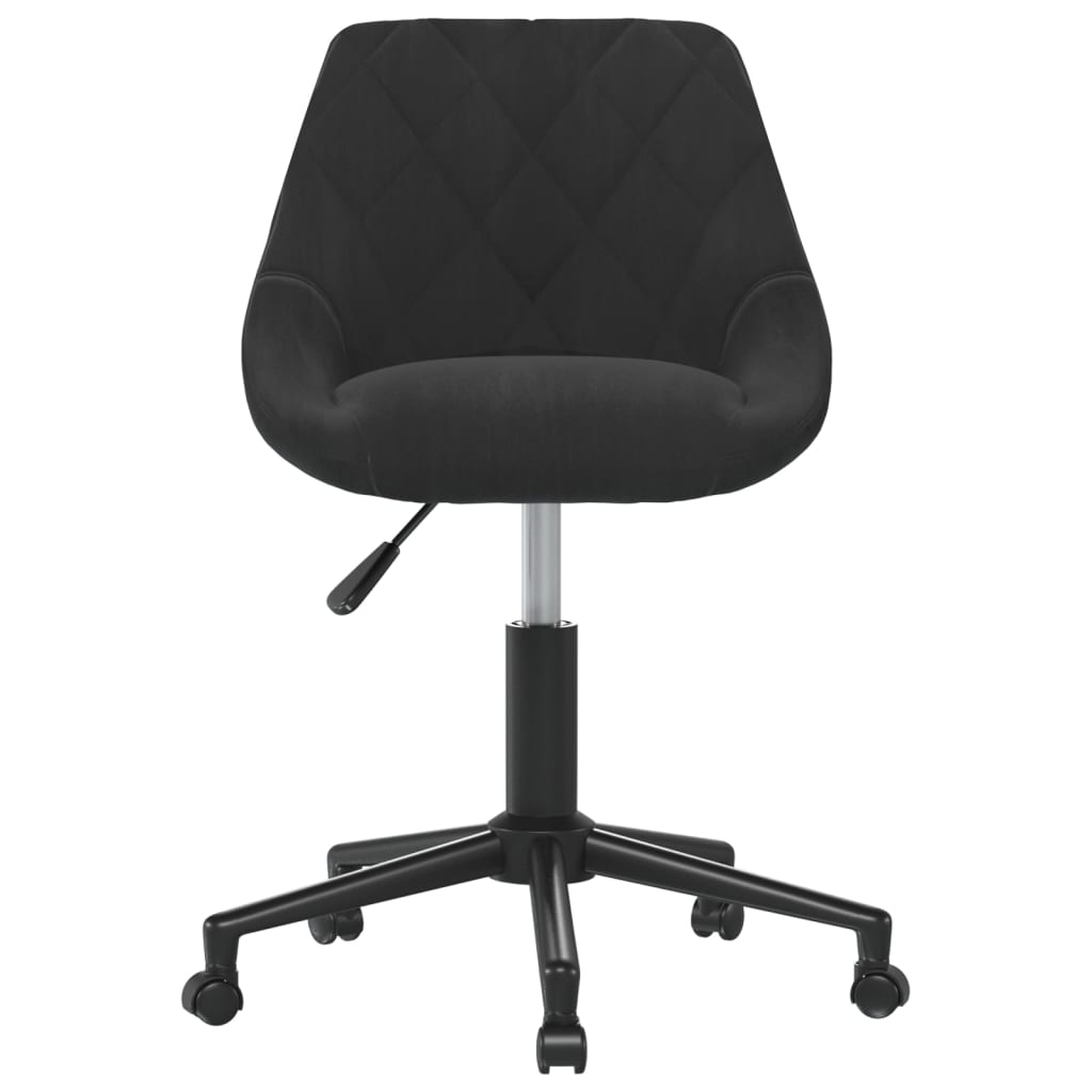 vidaXL Silla de oficina giratoria de terciopelo negro