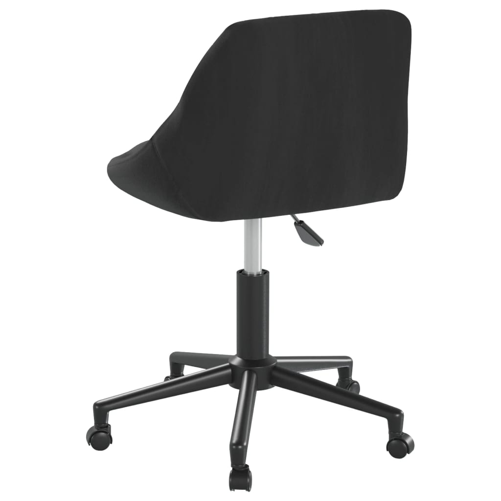 vidaXL Silla de oficina giratoria de terciopelo negro