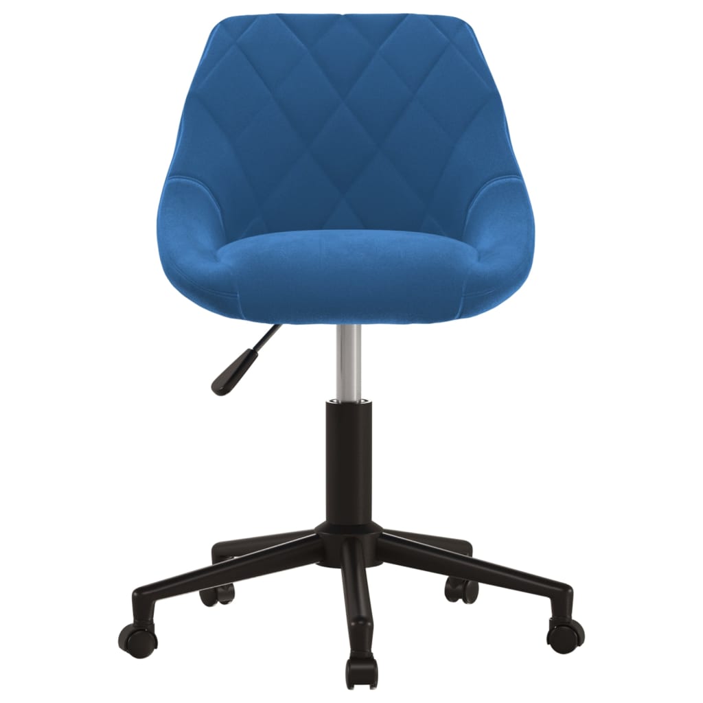 vidaXL Silla de oficina giratoria de terciopelo azul