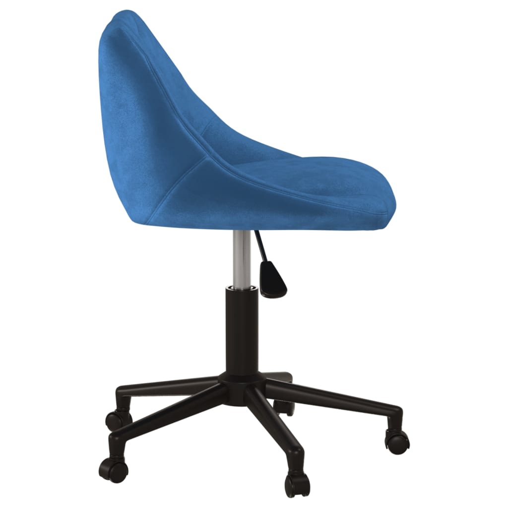 vidaXL Silla de oficina giratoria de terciopelo azul