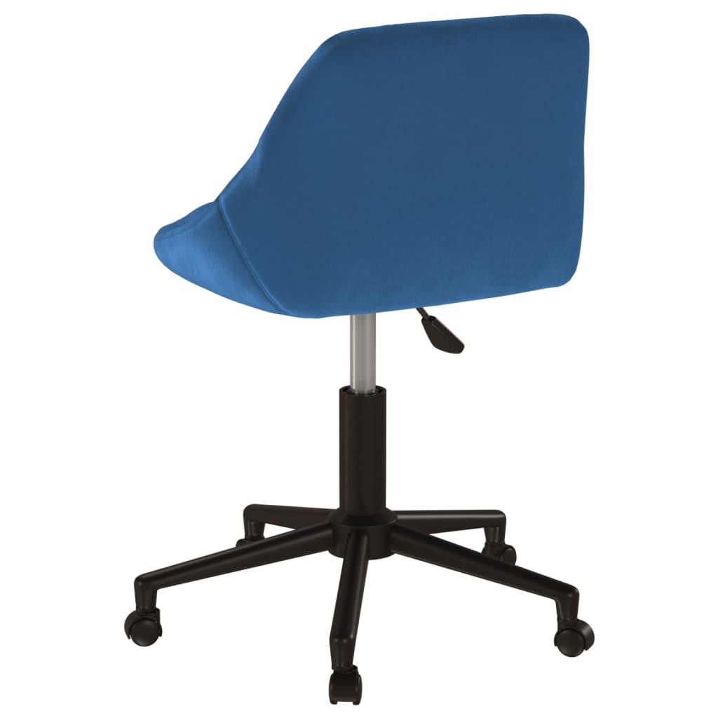 vidaXL Silla de oficina giratoria de terciopelo azul