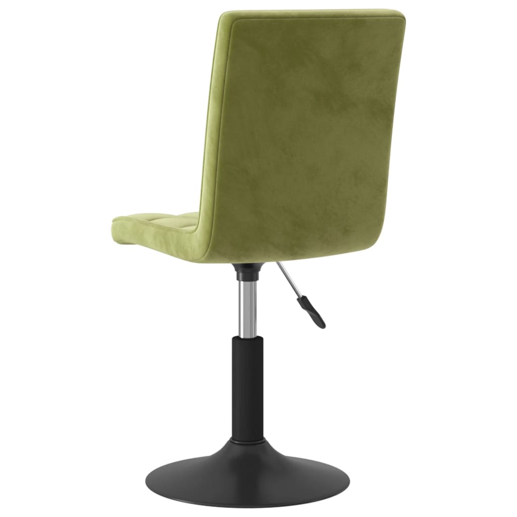 vidaXL Sillas de comedor giratorias 2 uds de terciopelo verde claro