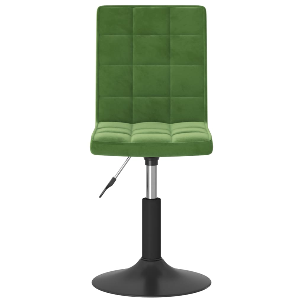 vidaXL Sillas de comedor giratorias 2 unidades terciopelo verde oscuro