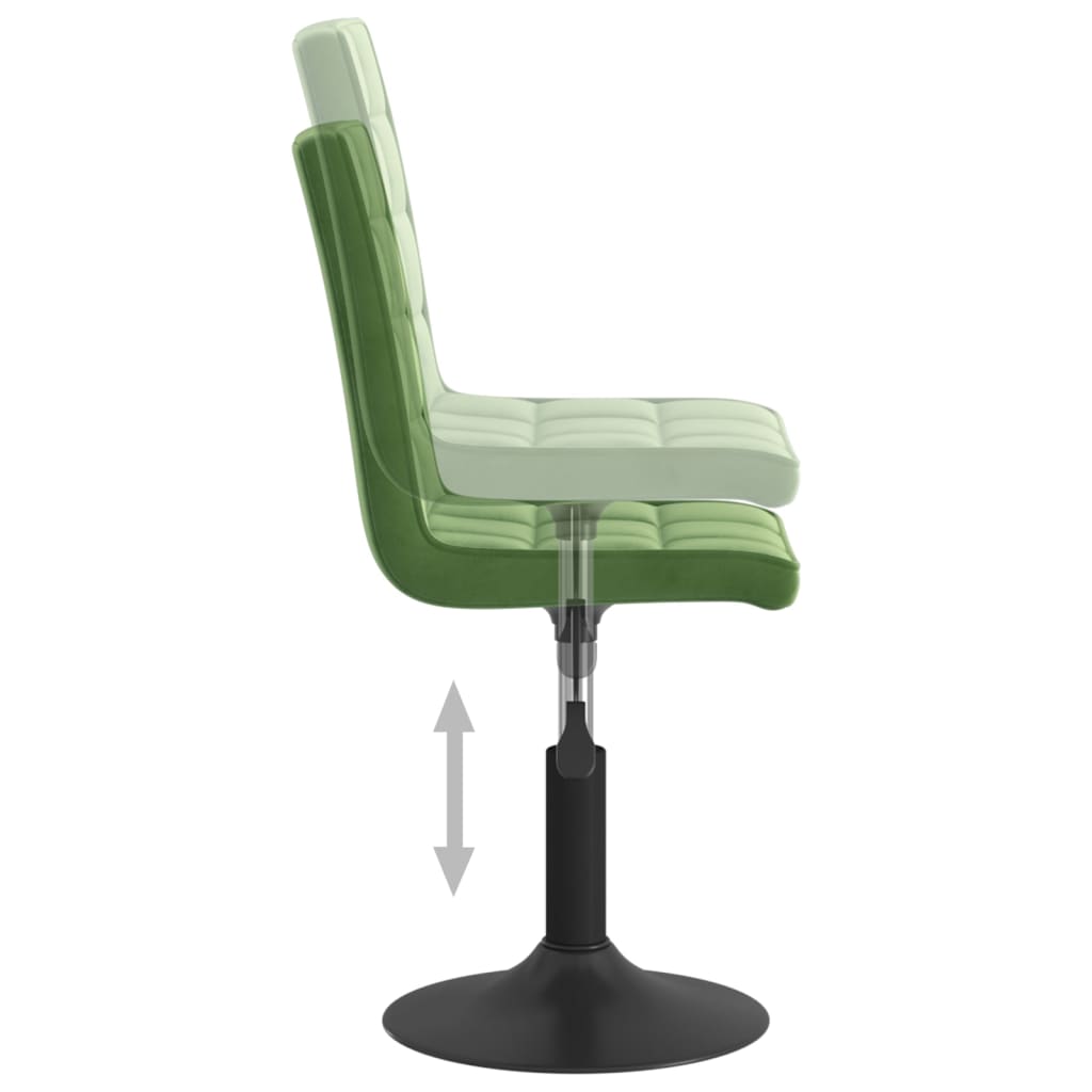 vidaXL Sillas de comedor giratorias 2 unidades terciopelo verde oscuro