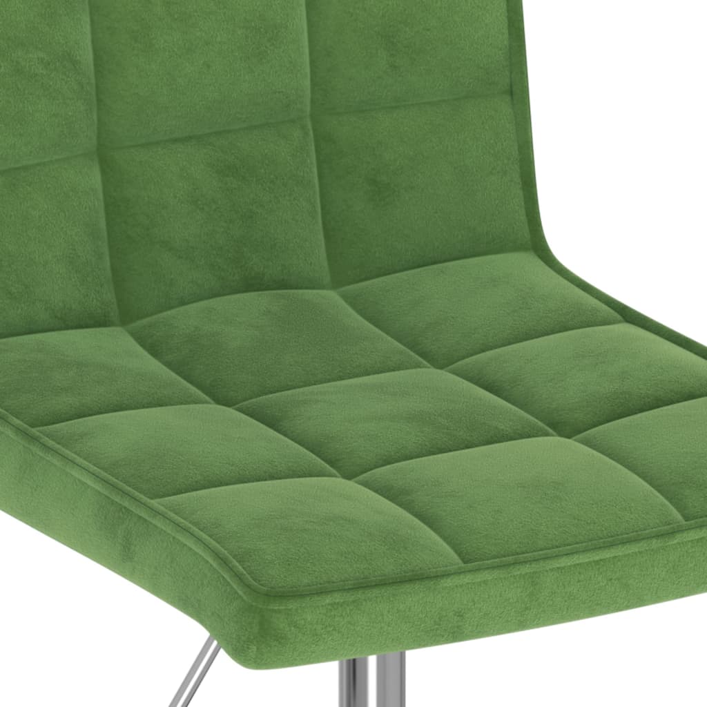 vidaXL Sillas de comedor giratorias 2 unidades terciopelo verde oscuro