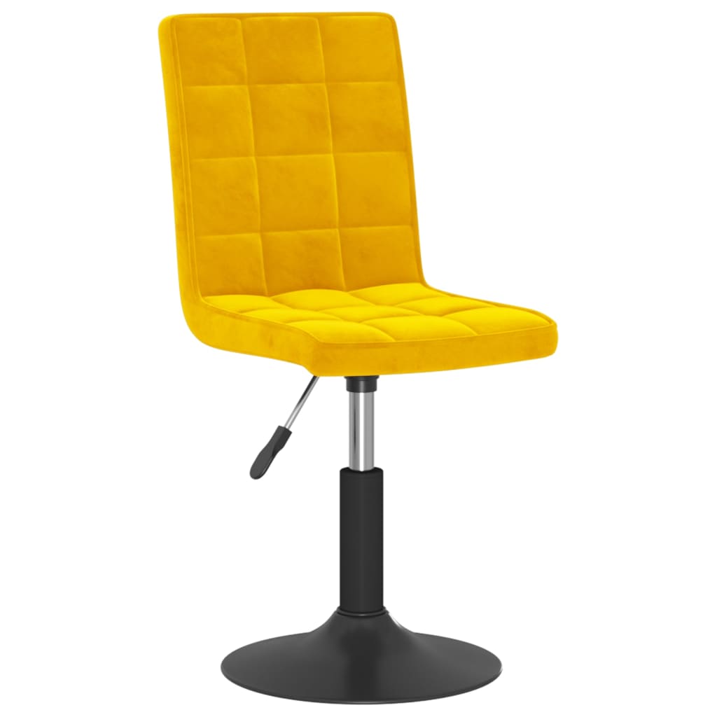 vidaXL Sillas de comedor giratorias 2 uds terciopelo amarillo mostaza