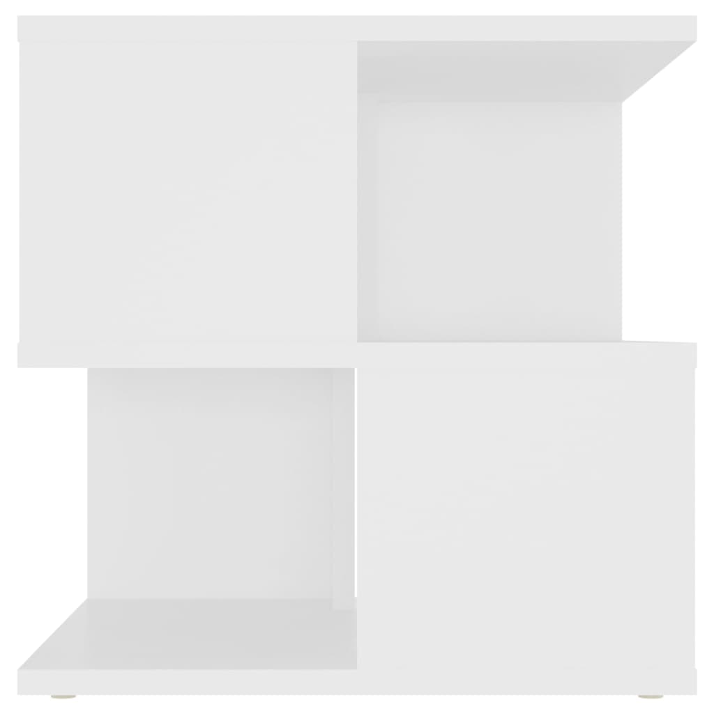 vidaXL Mesa auxiliar de madera contrachapada blanco 40x40x40 cm