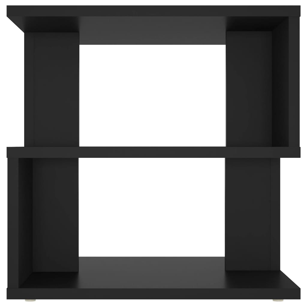 vidaXL Mesa auxiliar de madera contrachapada negro 40x40x40 cm