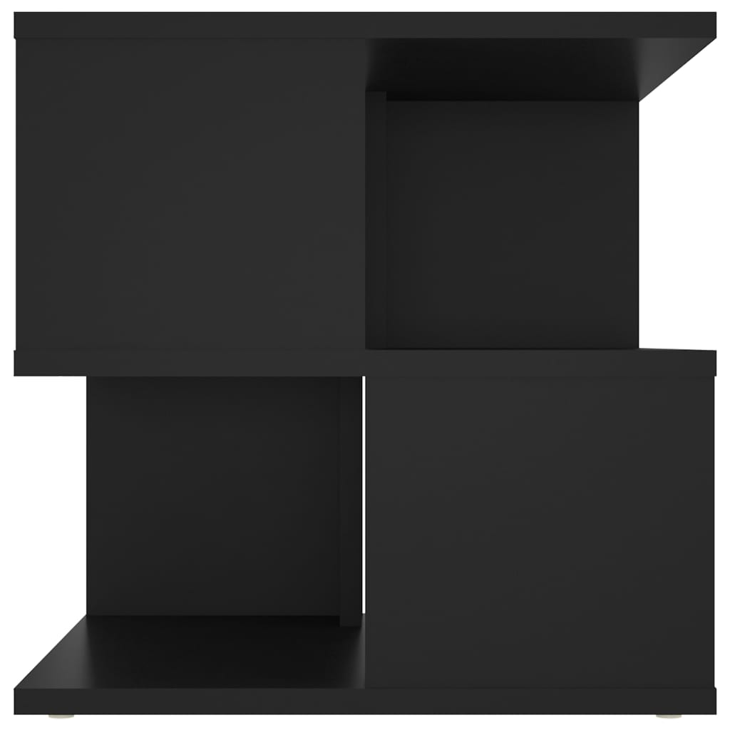 vidaXL Mesa auxiliar de madera contrachapada negro 40x40x40 cm