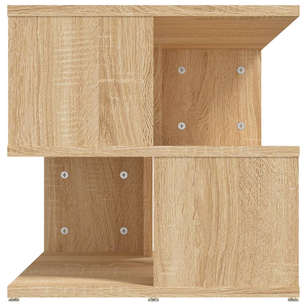 vidaXL Mesa auxiliar de madera contrachapada roble Sonoma 40x40x40 cm