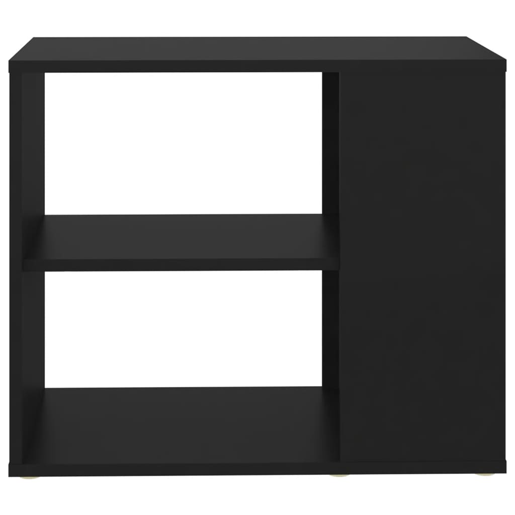 vidaXL Armario auxiliar de madera contrachapada negro 60x30x50 cm